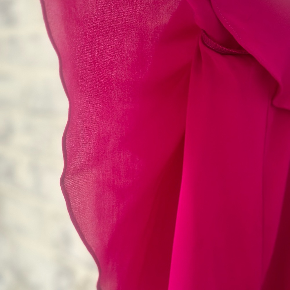 Haute Hippie | Dark Pink Silk Flowy Camisole - Picture 6 of 7